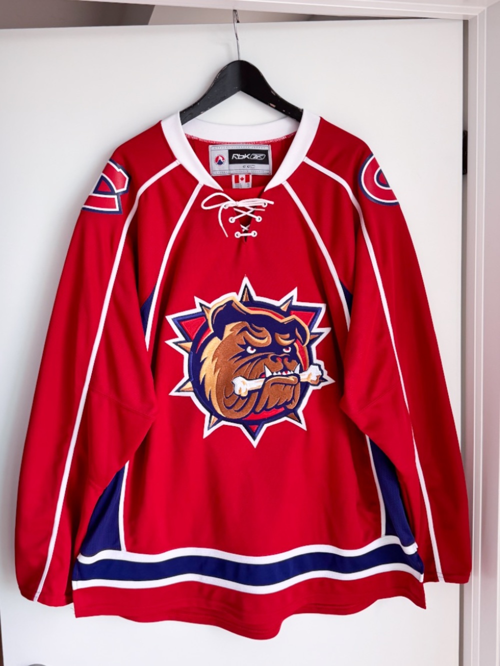 Vintage Hamilton Bulldogs AHL Hockey Jersey Reebok CCM Red Adult XL